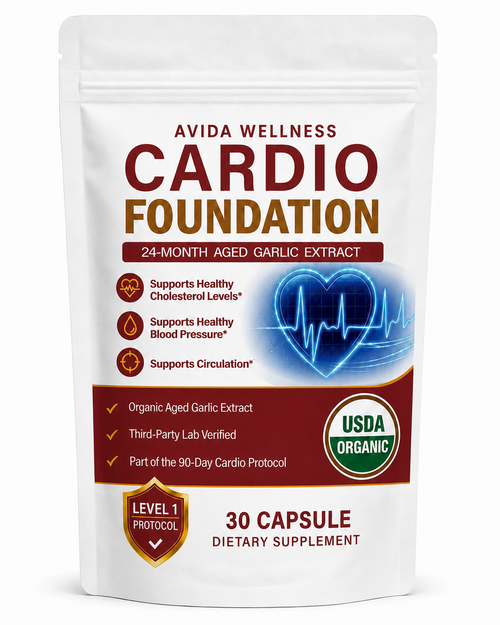Avida Wellness Cardio Foundation 24-month aged garlic extract bag